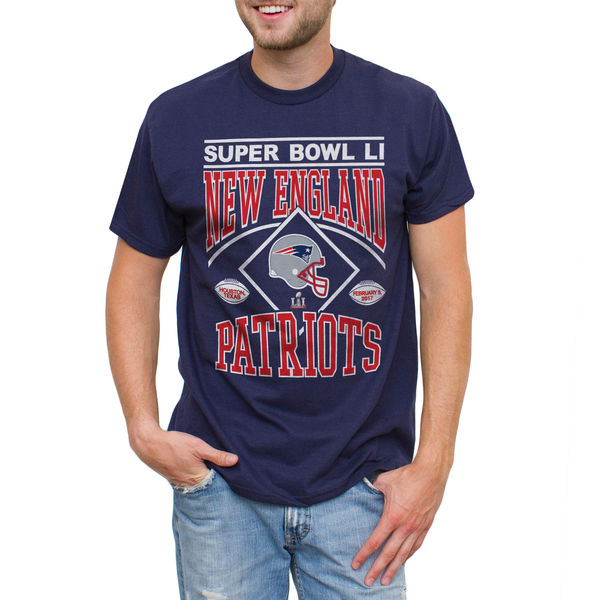 New England Patriots Junk Food Super Bowl LI Bound T-Shirt - Navy